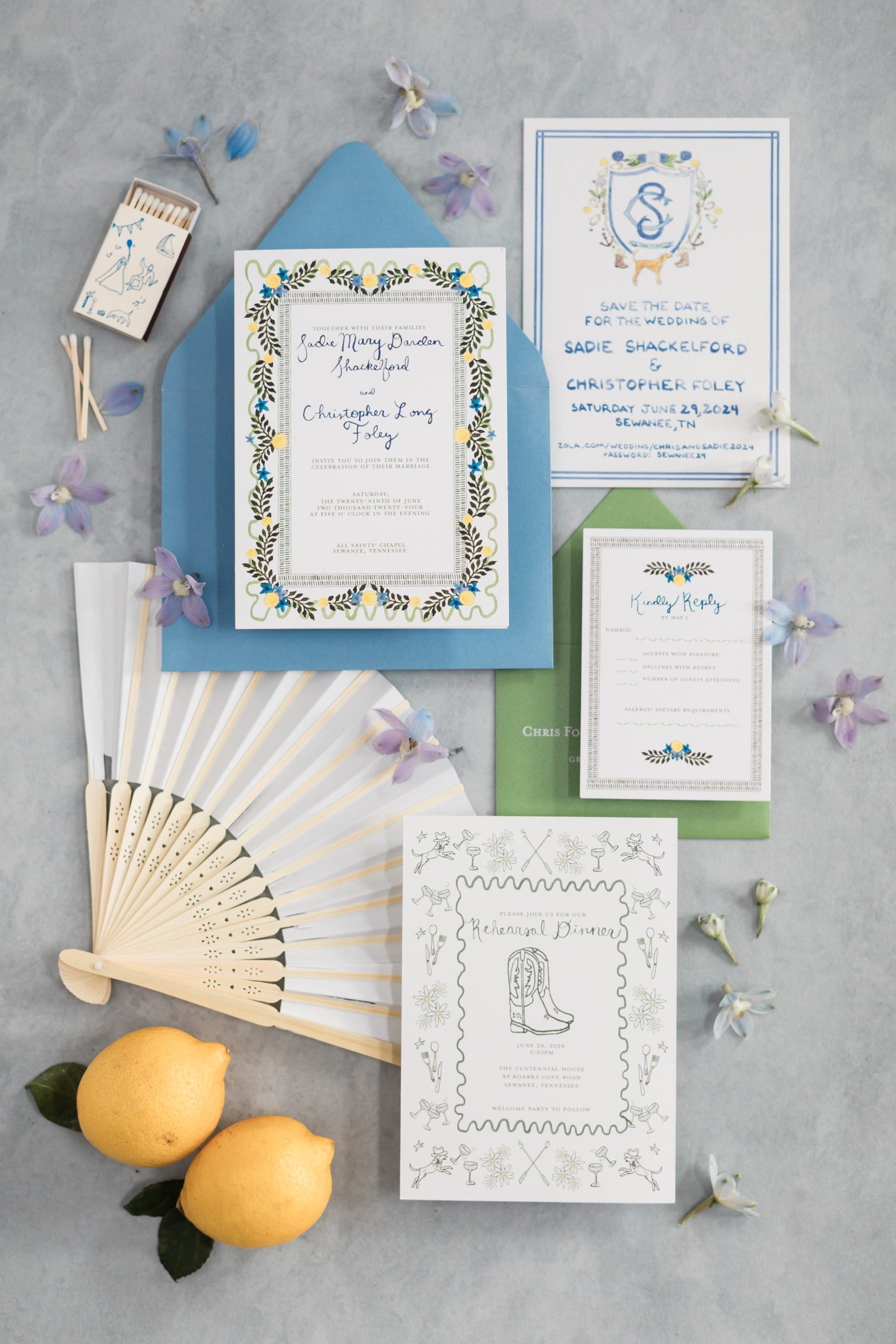 summer-Sewanee-inn-wedding_0001 A Summer Sewanee Inn Wedding with Classic Blue + White Details